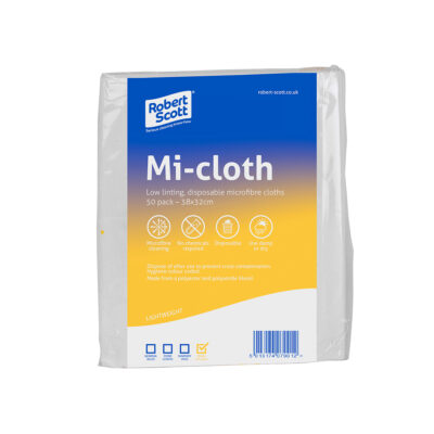 Mi-Cloth Low Linting Microfibre Cloths - Pack of 50 in Yellow