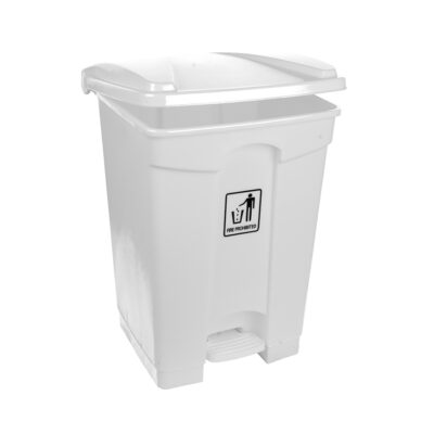 45 Litre Polypropylene Pedal Bin - White