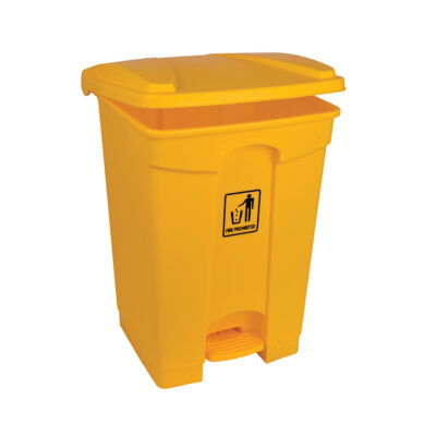 45 Litre Polypropylene Pedal Bin - Yellow