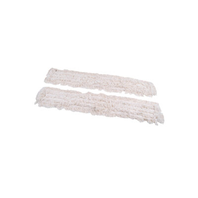 Cotton V-Sweeper Mop Heads Only - 1 Metre White Pack of 2