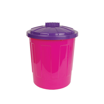 21 Litre Plastic Storage Bin - Pink & Purple