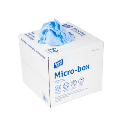 Micro-Box Microfibre Cloths - Box of 50 in Blue