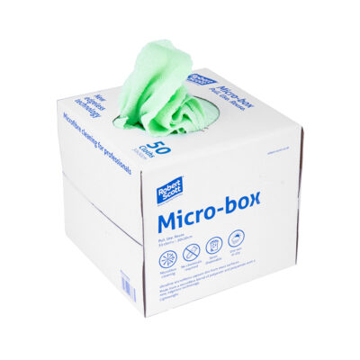 Micro-Box Microfibre Cloths - Box of 50 in Green