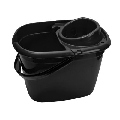 14 Litre Recycled Great British Bucket & Wringer - Black