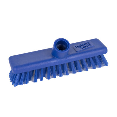 Washable 23cm Stiff Deck Scrubber & 125cm Aluminium Handle - Blue