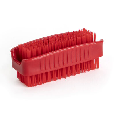 Washable Double-Sided Bristle Nail Brush - Red