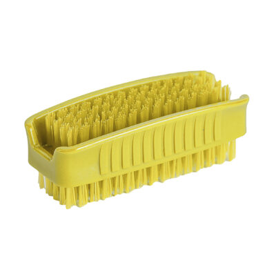Washable Double-Sided Bristle Nail Brush - Yellow