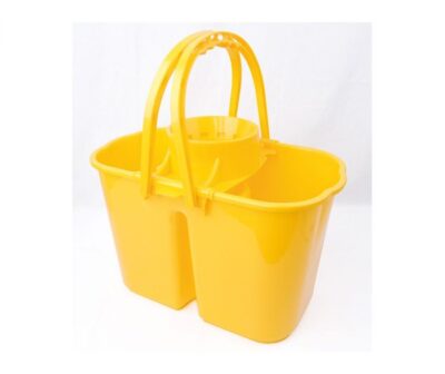 14 Litre Double Compartment Mop Bucket & Wringer - Yellow