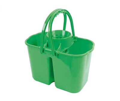 14 Litre Double Compartment Mop Bucket & Wringer - Green
