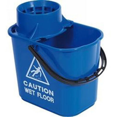 15 Litre Professional Recycled Mop Bucket & Wringer - Blue