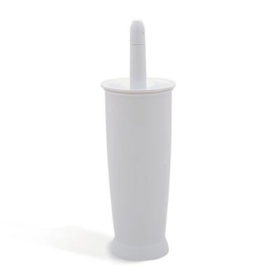 Enclosed Lavatory Set with Round Brush in White