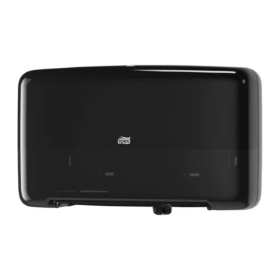 Tork 555508 Twin Mini Jumbo Toilet Roll Dispenser - Black