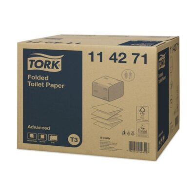 Tork 114271 Premium Folded White 2-Ply Toilet Paper – Case of 36