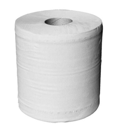 White 1-Ply Centrefeed Rolls - Case of 6 x 300m