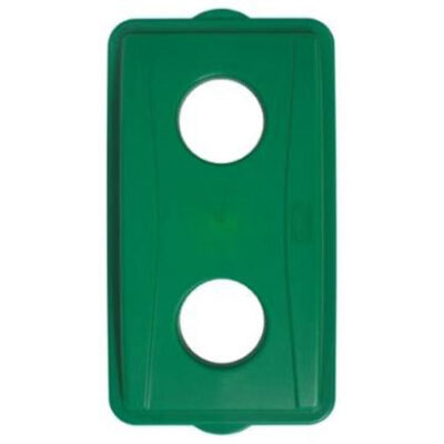Wall Hugger Recycle Bin Holed Lid - 90 Litre - Green
