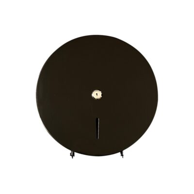 Black Metal Mini Jumbo Toilet Roll Dispenser