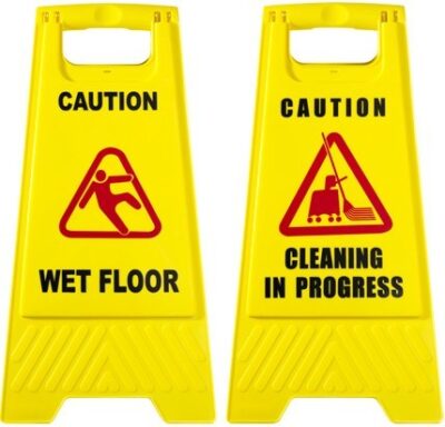 Caution - Wet Floor / Cleaning In Progress Safety Sign