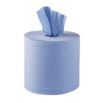 Blue 2-Ply Centrefeed Rolls - Case of 6 x 150 Metres