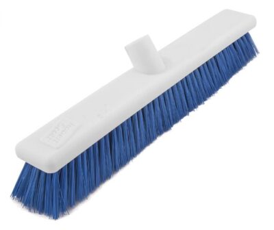 Washable 30cm Stiff Bristle Broom Head Only - Blue