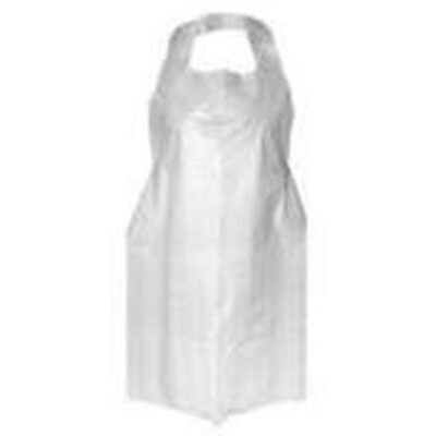 Disposable PE Aprons - White - Flat Pack of 100