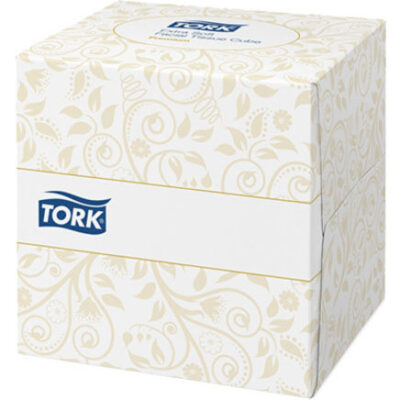 Tork 140278 Extra Soft 2-Ply Facial Tissues Cube - Box of 100