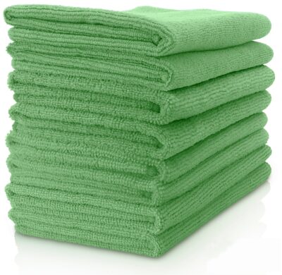 Contract Microfibre Cloths - Pack of 10 Green