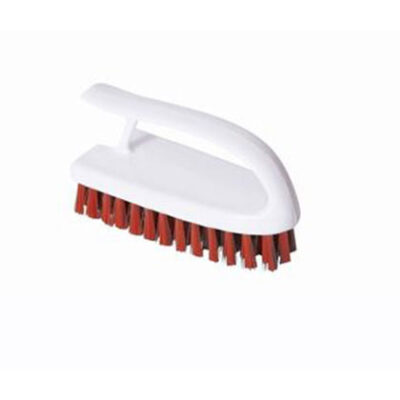 Washable Stiff Hand Held Scrubbing Brush - Red