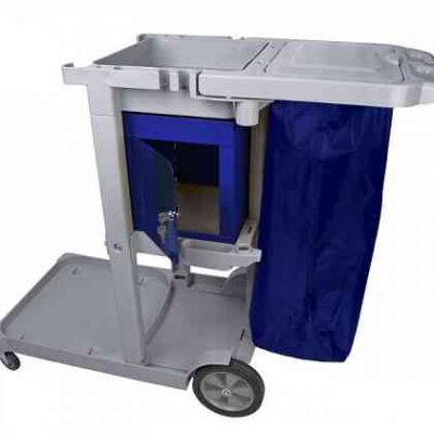 Eco Jolly Trolley Mobile Janitorial Cart, 60 Litre Vinyl Bag & Lockable Security Box
