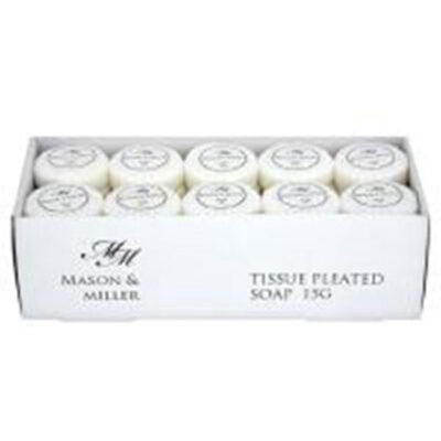 Mason & Miller Tissue Pleated Soap - 50 x 15g Bars