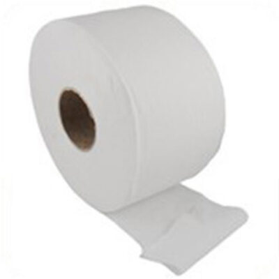 White 2.25" Mini Jumbo 2-Ply Toilet Rolls - Case of 12 x 150m