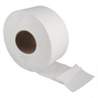White 3" Mini Jumbo 2-Ply Toilet Rolls - Case of 12 x 150m