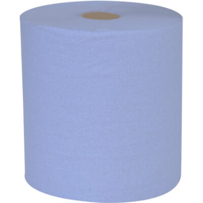 Blue 1-Ply Centrefeed Rolls - Case of 6 x 300m