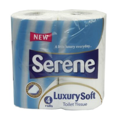 Serene Luxury Soft 2-Ply Household Toilet Rolls - Case of 40 x 320 Sheets