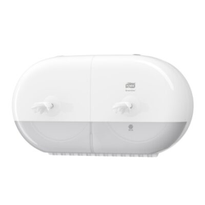 Tork 682000 SmartOne Mini Twin Toilet Roll Dispenser - White