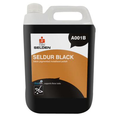 Selden A001B Seldur Black Pigmented Metallised Floor Polish - 5 Litres