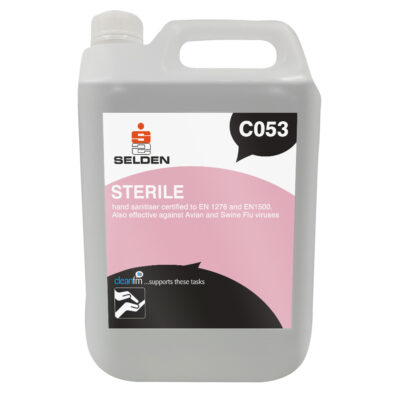 Selden C053 Sterile 73% Alcohol Hand Sanitiser Gel - 5 Litres