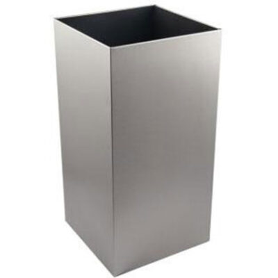 50 Litre Slim Open Top Waste Bin - Brushed Stainless