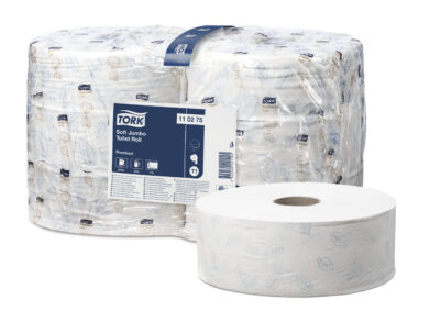 Tork 110275 Soft 2-Ply Jumbo White Toilet Rolls - Case of 6 x 360m
