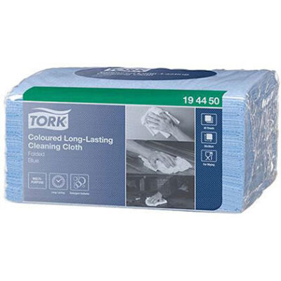Tork 194450 Long Lasting Cleaning Cloths - Pack of 40 in Blue