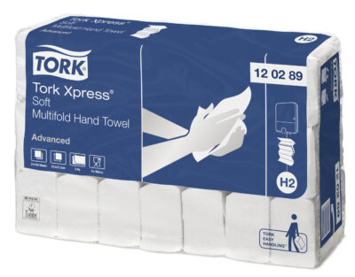 Tork 120289 White 2-Ply Xpress Soft Multifold Hand Towels - Case of 3780
