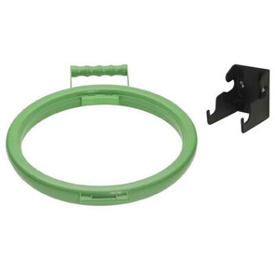 35.5cm Bag Hoop & Metal Wall Bracket Complete - Green