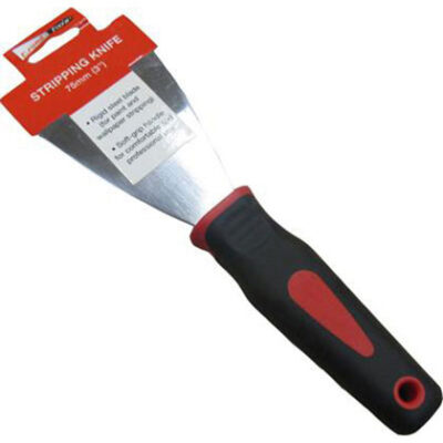 Paint Scraper with 8cm Soft Grip Handle - Black